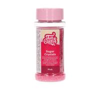 FunCakes Sugar Crystals, Rosa: Espolvoreado para Tartas, Gran Sabor, Perfecto para Decorar Tartas, Espolvoreado para Cupcakes. 80 g.