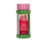 FunCakes Sugar Crystals, Verde: Espolvoreado para Tartas, Gran Sabor, Perfecto para Decorar Tartas, Espolvoreado para Cupcakes. 80 g.