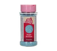 FunCakes Sugar Strands Turquoise: Decoraciones para Tartas, Gran Sabor, Adecuadas para Decorar Pasteles, Mezcla de Sprinkles - 80 g