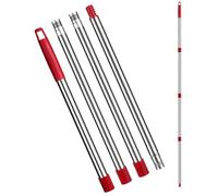 FunCee Mango de repuesto para mopa giratoria, mango de escoba o fregona de 4 secciones, compatible con recambios y escobas O Cedar Spin Mop de 30 a 59 pulgadas, extremo de junta roscada americana