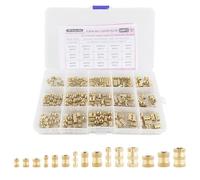 FuncHardwa 200 insertos de rosca Ruthex M2 M3, latón de rosca de fusión de 3 a 12 mm (D), tuercas de fusión para plástico y accesorios de impresora 3D (330 unidades)