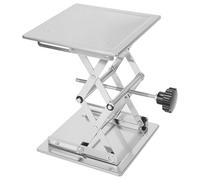 FunChem Tijera de Laboratorio, Gato de Acero Inoxidable, Soporte Elevador de Laboratorio, Mesa de Soporte de Elevación de Laboratorio (200 X 200 Mm), Capacidad 10kg