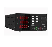Función de Memoria programable Fuente de alimentación de CC Ajustable 30V 10A Fuente de Banco de Laboratorio regulador de Voltaje estabilizado de Corriente(Nero)