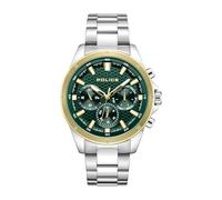 Función de Movimiento de policía Reloj, Plateado/Verde, Talla única, Pulsera