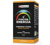 FUNCIÓN ENERGÍA, Vitaminas para el Cansancio con Bisglicinato de Magnesio, Carnitina, Taurina, Vitaminas B y C, Acido fólico. Favorecen el Metabolismo Energético. 60 Cápsulas.