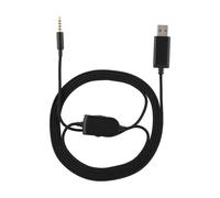 Funciona con los auriculares para juegos Astro A10 y A40. Cable de audio y chat de repuesto con control en línea y conector de 3,5 mm chapado en