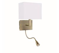 Funcional Bauhaus Wandleuchte en Bronce E27 LED Pared Interruptor Cocina Dentro