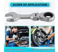 Funcional para mini llave de trinquete con forma aerodinámica para alcanzar accesorios profundos en motores de automóviles y estructuras montadas (11 mm)