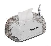 Funcional y elegante para caja de pañuelos con patrón glaciar para el hogar y la oficina, resistente a la humedad y fácil de rellenar (transparente B)