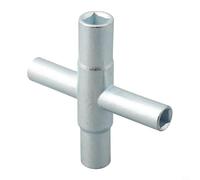 Funcionamiento suave de la válvula de agua con llave de cruz plateada para baño, práctica llave para gestión del agua