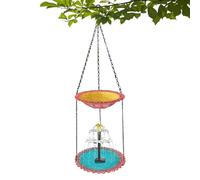 -Function Solar Basin, Floating Bird Bath Feeder, 11.8 Inches Fountain with Hybrid Build, Renewable Energy Water Pump, Outdoor Garden Station with Integrated Dish Avian Center for Patio Courtyard