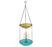 -Function Solar Basin, Floating Bird Bath Feeder, 11.8 Inches Fountain with Hybrid Build, Renewable Energy Water Pump, Outdoor Garden Station with Integrated Dish Avian Center for Patio Courtyard