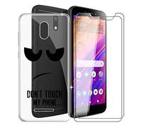 Funda + 2 Piezas Protector de Pantalla para BLU View 1 (5.5") Funda de TPU suave de silicona, Anti-arañazos y Película protectora para BLU View 1 - DU05