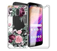 Funda + 2 Piezas Protector de Pantalla para BLU View 1 (5.5") Funda de TPU suave de silicona, Anti-arañazos y Película protectora para BLU View 1 - YQ12
