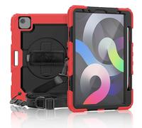 Lobwerk Funda 4 en 1 para Apple iPad Pro 11 2020 Air 4 10.9 2020 con Carcasa Protectora y Estructura roja