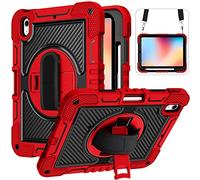 Funda a prueba de golpes para niños compatible con iPad 12th A19 2026/11th 27.9 cm A16 2025/10th 27.7 cm 2022, carcasa resistente a roturas tres en uno, soporte de agarre multifunción giratorio de 360