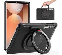 Funda a prueba de golpes para niños compatible con Samsung Galaxy Tab S10 Plus de 12.4 pulgadas 2024 SM-X820/X826B/X828U, funda protectora híbrida resistente con agarre de asa, soporte giratorio,