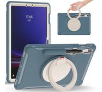 Funda a prueba de golpes para niños compatible con Samsung Galaxy Tab S9 de 11 pulgadas 2023 X710/X716B/X718U, funda protectora híbrida resistente con agarre de asa, soporte giratorio. Azul