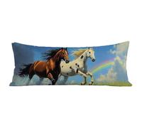 Funda Aalmohada 150 cm Marrón Funda Cojin 30x90 cm Protector Almohada Impermeable, Cómoda Terciopelo Fundas Cojines Sofa Animal, con Cremallera Invisible Pillow Case para Cama, Gifts for Women BZ-735