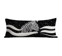 Funda Aalmohada 180 cm Animal Funda Cojin 60x180 cm Protector Almohada Impermeable, Resistente Lino Fundas Cojines Sofa Cebra, con Cremallera Invisible Pillow Case para Cama, Gifts for Women BZ-555