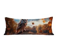 Funda Aalmohada 90 cm Marrón Funda Cojin 30x90 cm Protector Almohada Impermeable, Resistente Lino Fundas Cojines Sofa Animal, con Cremallera Invisible Pillow Case para Cama, Gifts for Women BZ-683