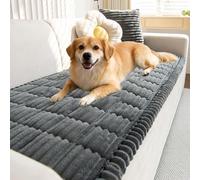 Funda Acolchada Antideslizante para Sofá De Mascotas - Protector Lavable para Sofá De Perro Y Gato, Suave Y Grueso como Una Nube para Muebles De Sala De Estar Dark Gray 28 x 47 in