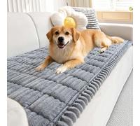 Funda Acolchada Antideslizante para Sofá De Mascotas - Protector Lavable para Sofá De Perro Y Gato, Suave Y Grueso como Una Nube para Muebles De Sala De Estar Light Gray 24 x 47 in