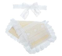 Funda Acolchada con Cierre de Lazo Ajustable y Ribete de Encaje Blanco | Protector Suave y Decorativo para Cuadernos y Diarios, Diseño Elegante y Sofisticado, Adecuado para Lectura Diaria