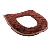 Funda acolchada de felpa para asiento con respaldo de poliuretano impermeable, lavable y flexible para adaptarse a inodoros en forma de U, O y V para comodidad durante todo el año (marrón)
