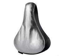 Funda acolchada de gel para asiento de bicicleta, aislante del calor, protector de cojín para MTB Road para cruiser scooter eléctrico, negro y plateado, M (1 unidad)