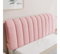 Funda acolchada de terciopelo para cabecero de cama con tablero de madera totalmente cubierta. Cojín grueso suave para mesita de noche, gris, a prueba de polvo y cómoda