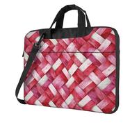 Funda acolchada para ordenador portátil de 15.6 pulgadas, tela tejida rosa acuarela con texturas trenzadas, funda acolchada para mujeres y hombres