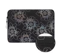 Funda acolchada para port til Kate Spade New York de 14 pulgadas - Hollyhock Negro iridiscente - para MacBook Pro M3 Max/M3 Pro/M3/M2 Max/M2 Pro/