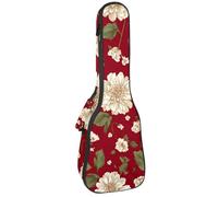 Funda acolchada para ukelele de concierto de 23 pulgadas, ballena, algas marinas con hojas, burbujas y estrellas de mar, bolsa acolchada con almacenamiento y correas para el hombro, Multicolor 07