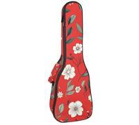 Funda acolchada para ukelele de concierto de 23 pulgadas, ballena, algas marinas con hojas, burbujas y estrellas de mar, bolsa acolchada con almacenamiento y correas para el hombro, Multicolor 08