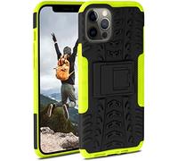 Funda acorazada ONEFLOW Compatible con el Apple iPhone 12 Pro MAX. Funda rígida para Exterior a Prueba de Golpes, con Soporte, cámara y Protector de Pantalla, Lime - Verde