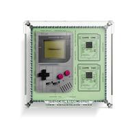 Funda acrílica compatible con Lego Game Boy 72046 | Caja de almacenamiento para montaje en pared/mesa con puerta magnética, a prueba de polvo y caja de exhibición transparente