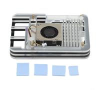 Funda acrílica para Raspberry Pi 5 con 5 capas y soporte para soluciones de refrigeración activa para una gestión fiable del calor (Black Pro)