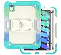 Funda Adecuada para iPad Mini de 6ª generación de 8.3 Pulgadas 2021 con Soporte Plegable Invisible, Funda Protectora Resistente a Prueba de Golpes con Soporte para lápices, Azul Camuflaje