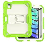 Funda Adecuada para iPad Mini de 6ª generación de 8.3 Pulgadas 2021 con Soporte Plegable Invisible, Funda Protectora Resistente a Prueba de Golpes con Soporte para lápices, Beige y Verde