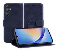 Funda adecuada para Samsung Galaxy A34 Funda con Tarjetero - Premium Bookcase - Azul