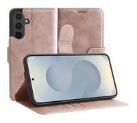 Funda adecuada para Samsung Galaxy S25 funda con tarjetero - Premium Bookcase - Rosa