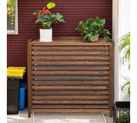 Funda Aire Acondicionado Exterior Grande Cubre Aire Acondicionado Exterior Madera Para Jardín Vallas De Madera Soporte Macetas Balcon Protector Aire Acondicionado Decoración Terraza(86x35x80cm)