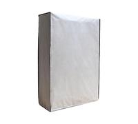 Funda Aire Acondicionado Exterior Grande, Cubre Aire Acondicionado, Tela Oxford, Protección de 5 Lados, Resistente al Sol, al Agua(Silver,92x36x135cm)