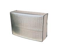 Funda Aire Acondicionado Exterior, Protección de 5 Lados, Película de Aluminio, Aislamiento Térmico, Protección Solar, Impermeable(94x36x68cm/37x14.1x26.7in)