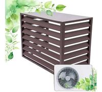 Funda Aire Acondicionado Exterior Rejilla 100×50×70(1.5P) Marrón Plano Sup Privacidad - Dnowegas Cubierta Aluminio Sin Deformación Protección Contra Robos Viento Granizo Decoración Moderna