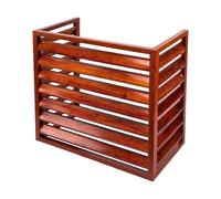 Funda Aire Acondicionado Exterior Rejilla Sin Cub Text Madera 110×60×80(2-3P) Privacidad - Dnowegas Cubierta Aluminio Sin Deformación Protección Contra Robos Viento Granizo Decoración Moderna