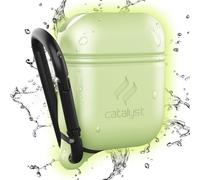 Funda AirPods 2 & 1 Case Protective Carga Inalámbrica Compatible, Impermeable, Mosquetón, Sellado de Silicona Grado Militar, Accesorios AirPods, Waterproof AirPods Case by Catalyst - Fosforescente