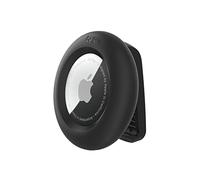Funda AirTag con Clip, Funda Protectora de Soporte Seguro, Llavero para Air Tag con Accesorio Resistente a los arañazos, Color Negro
