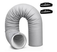 Funda aislante para manguera de CA portátil, cubierta para manguera de aire acondicionado, se adapta a mangueras de escape de 5 a 5, 9 pulgadas, fácil de instalar, funda aislante de CA gris, portátil
